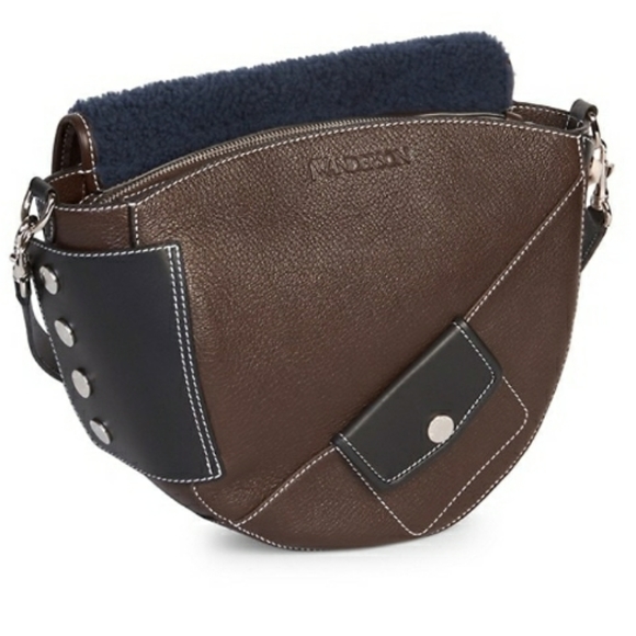 JW ANDERSON Navy Shearling Bag - Picture 3 of 16